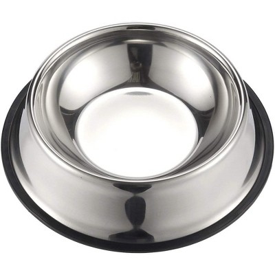 Stainless Steel Non-Skid Pet Food and Water Bowls Set