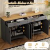 NicBex 2-Piece 72"H Vintage Bookcase Set with Adjustable Shelves, Free Standing 5 Tier Wood Grain Bookshelves, Farmhouse Two-Tone Storage Cabinet - 4 of 4