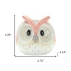 HomeRoots Set Of Three 4" Blue and Gray Resin Owl Figurine - 3 of 4