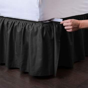 SHOPBEDDING Detachable Bedskirt, Easy on/Easy Off Ruffled Bed Skirt