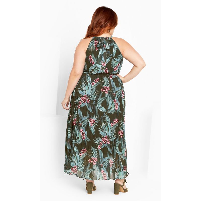 Women's Plus Size Rebecca Print Maxi Dress - jungle | CITY CHIC, 3 of 6