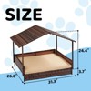 BENCMATE Pet Crates and Houses Premium Wicker Pet House, Elevated Indoor and Outdoor Rattan Dog Bed with Plush Cushion, Brown, 32.1"*27.6"*5.3" - 3 of 4