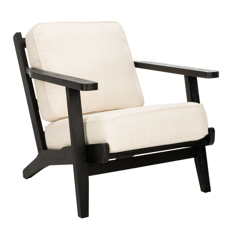 Nico Mid Century Accent Chair - Bone White/Black - Safavieh, 3 of 10