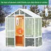 76''x48''x86'' Greenhouse With Front Entry Door Outdoor Walk-in Winter Gardening Greenhouse Garden Shed For Patio Backyard Lawn - 4 of 4