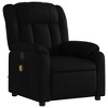 vidaXL Massage Recliner Chair Reclining Armchair for Elderly Faux Leather - Black Manual Push Back - 3 of 4