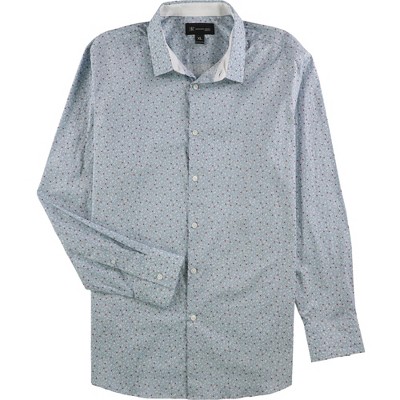 I.N.C International Concepts Mens Ditsy Floral Button Up Shirt, Blue, X-Large