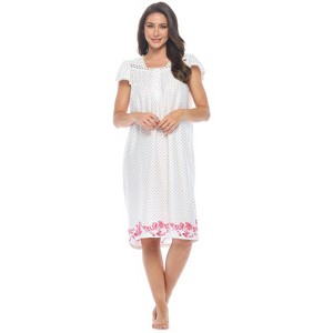 Casual Nights Women's Lace Short Sleeve Nightgown - 1 of 4