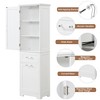 TIRAMISUBEST Tall Bathroom Storage Cabinet, Freestanding Storage Cabinet with Two Different Size Drawers and Adjustable Shelf, MDF Board - 4 of 4