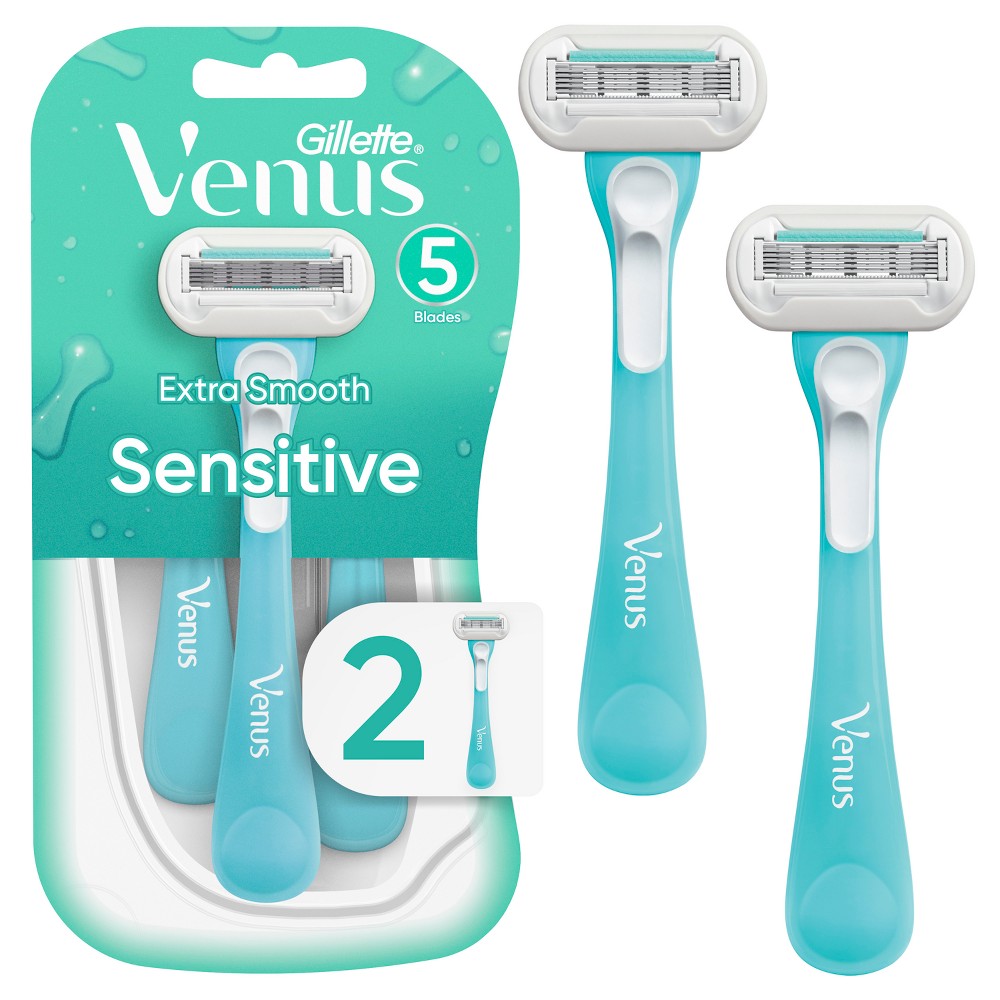 Venus Extra Smooth Sensitive Womens Disposable Razors - 2ct
