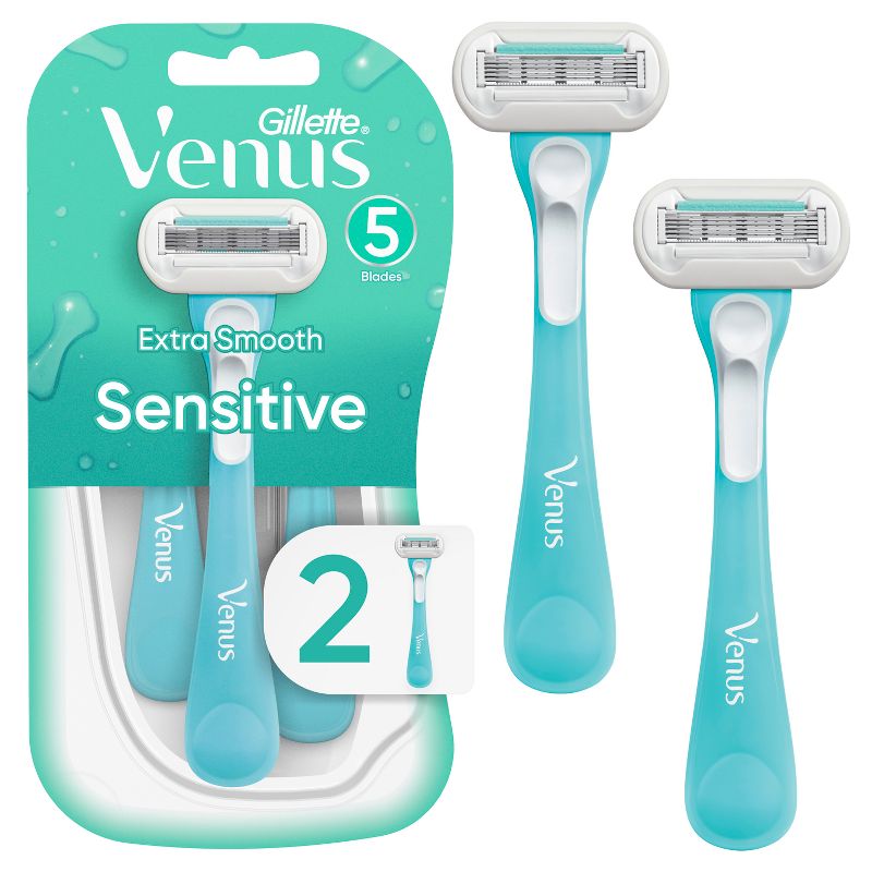 Venus Extra Smooth Sensitive Women&#39;s Disposable Razors - 2ct, 1 of 15