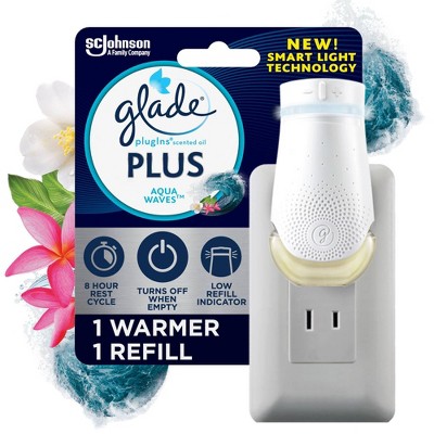 Glade PlugIns Plus Scented Oil Air Freshener Aqua Waves Starter Kit - 0.67oz/1Warmer