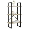 vidaXL Storage Shelf Sonoma Oak Engineered Wood and Metal Medium - 4 of 4