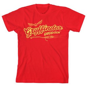 Bioworld Harry Potter Gryffindor Quidditch Team Youth Red Graphic Tee - 1 of 1
