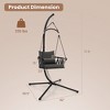 Tangkula Swing Chair w/ Stand Patio Hanging Swing Chair w/ Comfortable Seat & Back Cushions - 3 of 4