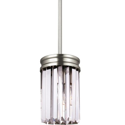 Generation Lighting Carondelet 1 light Antique Brushed Nickel Pendant 6114001-965