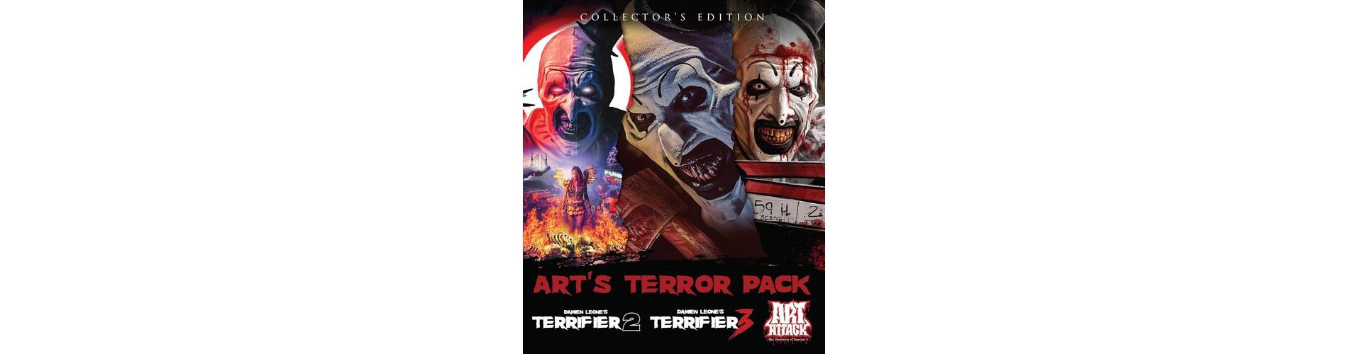 Art's Terror Pack: Terrifier 2 / Terrifier 3 / Art Attack: The Dissection of Terrifier 3 (Blu-ray)