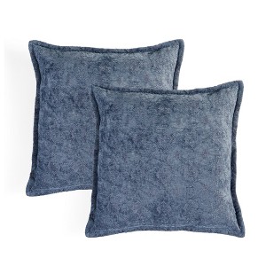 Market & Place 2 Pack Chenille Decorative Pillow Covers 20" x 20" - 1 of 4