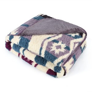 Fuzzy Soft Throw Blanket, Cozy Fluffy Fleece Blanket for Couch Bed, Home Decor Blanket Throw, 50x60 Inches - Catalonia - 1 of 4