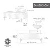 49.6" Upholstered Bench Loveseat with Adjustable Back and Metal Legs, Faux Fur End of Bed Bench for Entryway, Living Room, or Dining Room-Tanpinhause - 3 of 4