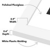 Americanflat 5 Pack of Picture Frames with Mat - Plexiglass Cover - 3 of 4