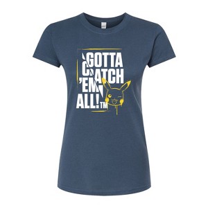 Women's - Pokémon - Gotta Catch em All Pikachu Fitted Graphic T-Shirt - 1 of 3