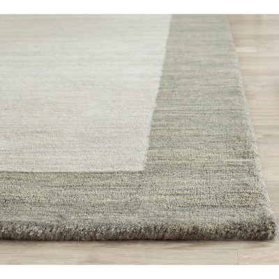 Hand-Knotted Artisan Gray Wool Rectangular Area Rug