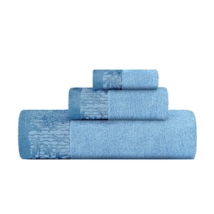 Charming Floral Accent Cotton Towel Set by Blue Nile Mills - 1 of 4