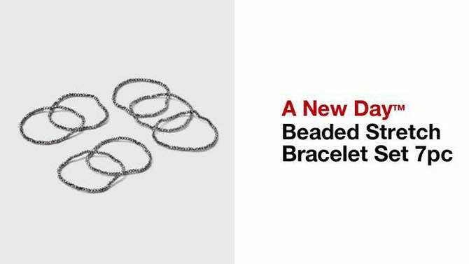Beaded Stretch Bracelet Set 7pc - A New Day™, 2 of 6, play video