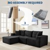 108'' Modular Sectional Sofa, Corduroy L-Shaped Sofa with Deep Seat & Throw Pillows, Comfy Cloud Couch with Chaise, Memory Foam Couch for Living Room - 4 of 4