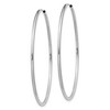 Black Bow Jewelry 1.5mm, 14k White Gold Endless Hoop Earrings, 46mm (1 3/4 Inch) - 2 of 4