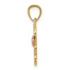 Black Bow Jewelry 14k Two Tone Gold with White Rhodium #1 Nana with Rose Pendant, 22mm - 2 of 4