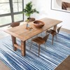 Washable Living Room Rug 9 x 12 Large Modern Striped Accent Carpet with Non-Slip Backing, Linear Geometric Floor Cover, Stain-Resistant Low Pile - 3 of 4