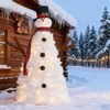 4FT Pre-Lit Snowman-Shaped Christmas Tree with 100 Lights, 380 PVC Branch Tips, Artificial Xmas Tree for Indoor/Outdoor Holiday Decor - 2 of 4