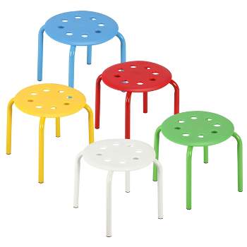 Yaheetech 12" High Plastic Stack Stools for Classroom (Pack of 5)
