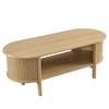 Modway Cadence Coffee Table - Mid-Century Modern Round Coffee Table with Smooth Wood Top and Splayed Legs - 4 of 4