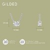 GILDED 1/2 CTTW Lab-Grown Diamond Solitaire Pendant, Sterling Silver, 18" Chain, Tarnish-Resistant, Ethical Jewelry, Gift-Ready for Women - 4 of 4