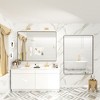 Apmir Rectangular Aluminum Alloy Framed and Tempered Glass Wall Bathroom Vanity Mirror in Matte Black/ Gold/ Silver/ Brown - 3 of 4