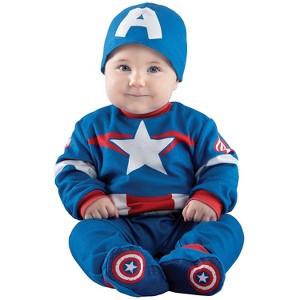 Jazwares Toddler Boys' Captain America Costume - Size 12-18 Months - Blue - 1 of 2