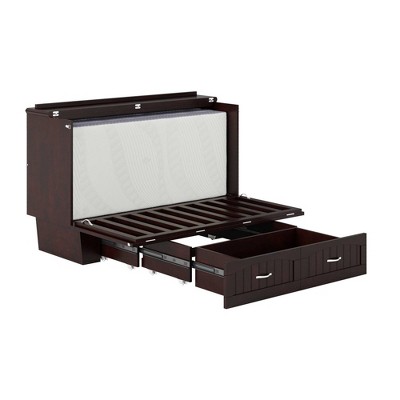 Nantucket Queen Murphy Bed Chest with CoolSoft Memory Foam Mattress