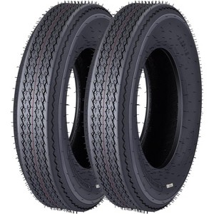Trailer Tires,Load Range,Heavy Duty Bias Ply Vacuum Tires for Small Light Trailers Boat Towing Caravans Campers Utility Cargo,2 Pack - 1 of 4