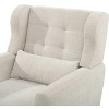 Okak Fine Chenille Accent Chair Living Room Reading Chair with Soft Upholstered and Pillow Armchair Solid Wood Legs for Lounge Bedroom - 4 of 4