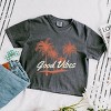 Simply Sage Market Good Vibes Palm Trees Boxy Crop Top - XL - Pepper - 2 of 4