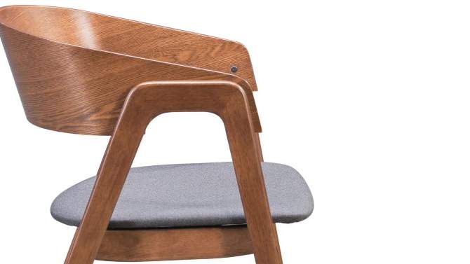 Set of 2 Mid-Century Modern Dining Chair Walnut/Dark Gray - ZM Home, 2 of 9, play video