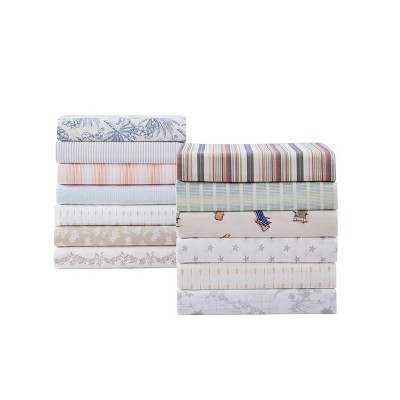 Ala Moana Blue Cotton Percale Queen Sheet Set