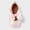 Baby Girls' Bow Shimmer Dress Shoes - Cat & Jack™ Light Pink - 3 of 4