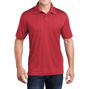 Mafoose Men's Short Sleeve Moisture-Wicking Heather Contender Polo T-shirt - 1 of 4