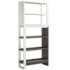 TOAOTBNBO Modern Bookcase Storage Organizer, Freestanding Bookshelves with 5 Open Compartment Industrial Display Shelf for Home Office, White - 2 of 4
