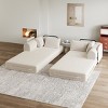 KWPZQEB 78'' Sectional Sleeper Sofa, Chenille Folding Couches with 4 Pillows & Side Pocket, Sectional Floor Sofa Lounge Couch for Living Room - 4 of 4
