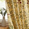 HLC.ME Florence Floral & Birds Back Tab Rod Pocket - Light Blocking Darkening Window Curtains, Set of 2 - 3 of 4
