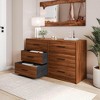 QingMoon 6-Drawer Dresser with Spacious Storage, Sturdy Wood Frame and Handle, Home Organization Storage for Living Room or Hallway - 2 of 4